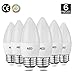 AED Lighting 6Watt LED Candle Light Bulb E26 Base, Neutral White 4000K, 60W Equivalent 470lm, B11 Light bulbs 200 Degree Beam Angle Non-Dimmable for home, Pack of 6