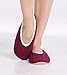 Pembrook Ladies Cable Knit Slippers - Cherry - Medium (7-8) - Ballet Style with Non-Skid Sole - Faux Shearling Lining and Suede Sole - Great Plush Slip On House Slippers for adults, women, girls