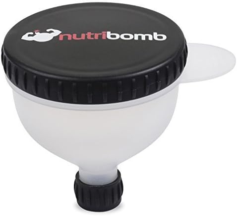 Nutribomb Fill N Go Funnel - Protein Funnel - Water Bottle Funnel by Nutribomb
