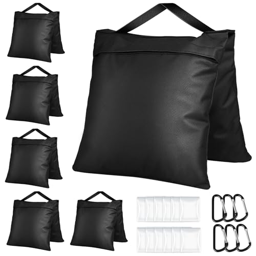 Victiv Set of 6 Heavy Duty Sand Bags, 57 x 26.5 cm Weight Bags for Photographic Tripod, 800D Oxford Sand Bags for Strengthening Weighting, Sand Bag for Garden, Tent, Parasol, Swing