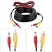 LeeKooLuu Color RCA Video Cable Gold Plated 33 ft with a Power Red Cord for Connecting a Single Power for Car Vehicle Backup Camera/Rear View Monitor System Kit