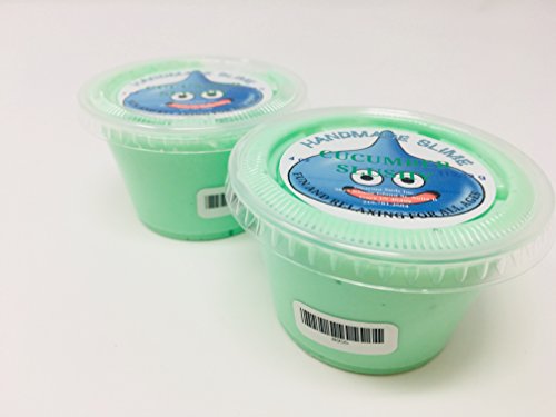 Handmade Slime Cucumber Slushy scented 4 oz container