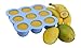 Kiddo Feedo Freezer Tray with Silicone Clip-on Lid, Making Homemade Baby Food Storage Super Easy - Free E-Book by Award-Winning Author/Dietitian - Blue