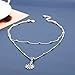 Edary Boho Layered Necklace Sunflower Pendant Chain Silver Choker Necklaces Jewelry for Women and Girls.