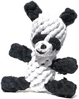 Panda Dog Toys, Cotton Dental Teaser Rope Chew Teeth Cleaning Toy for small and medium dogs