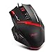 Zelotes C15 Professional Gaming Mouse 7000 DPI, 13 Programmable Buttons, Weight Tuning Cartridge, RGB LED Customizable, Interchangeable Side Plates