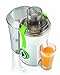 Hamilton Beach 67602A Big Mouth 800 Watt Juice Extractor, White and Green, Extra Large 3 Inch Feed Chute and Pulp Bin, Stainless Steel Micro-Mesh Strainer Basket, One Speed Control