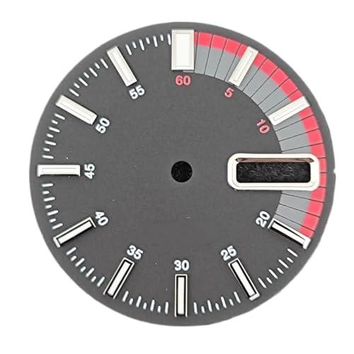 MKGPLPVEZE NH35 Watch Dial 28.5mm Dual Date Green Luminous Face Modified Diving for NH35/ 4R35 Movement Replacement Parts dial