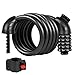 Puroma 5-Digit Combination Bike Cable Lock with Mounting Bracket, Resettable Self Coiling Cycling Security Bicycle Locks, 5 Feet x 1/2 inch