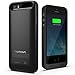 iPhone 5S Battery Case, iPhone 5 Battery Case - Maxboost Atomic S Portable Charger for iPhone 5/5S [MFI Certified] External Protective 2400mAh Battery Charging Juice Power Bank [Matte Black/Black]