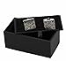 KUPOO antique Buddhist pattern wedding suit shirt cufflinks for Men(Square)