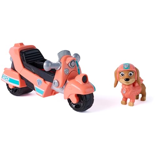 PAW PATROL - Motocicleta de resgate da Liberty com boneco (veículo base), detalhes autênticos, motocicleta de brinquedo para crianças a partir de 3 anos