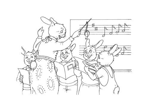 Malvorlage Hasenschule | Coloring and Malvorlagan