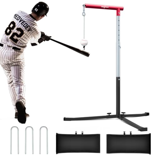 WEEPALM Baseball Swing Trainer with Real Leather Baseball at Amazon