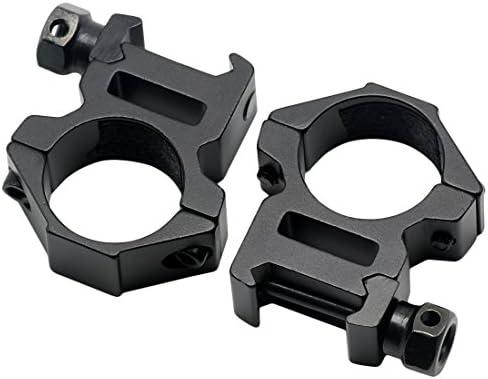Aimfiree 1-Inch Picatinny Weaver Medium Profile Scope Mount Rings See-Thru 2-piece