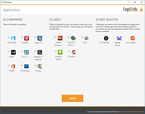 PCmover 11 Business | 5 use | incl. Laplink SuperSpeed USB 3.0 cable