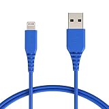 AmazonBasics Lightning to USB A Cable, MFi Certified iPhone Charger, Blue, 3 Foot