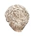 Silver-white Short Wigs for Women Fluffy Natural Wigs for Cosplay Middle-Aged and Old People