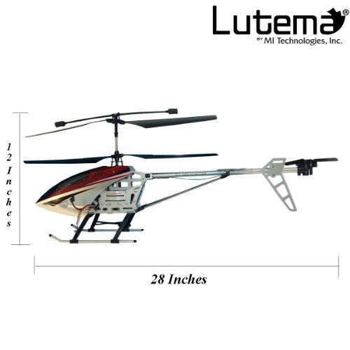 Lutema large 3.5ch remote control helicopter, red