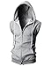 OHOO Mens Slim Fit Sleeveless Lightweight Zip-up Hooded Vest with Zipper Trim