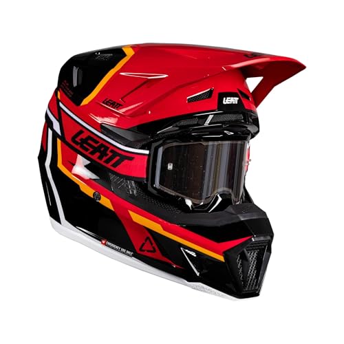 Casco con Gafas Leatt Kit Moto 7.5 V26 Rojo (55-56 cm) S