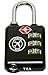 TSA Lock Heavy Duty 3 Digit Combination Luggage Padlock Travel Security Approved (Black)