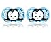 RaZbaby Keep-It-Kleen Pacifier, Ethan Penguin, 0-36 Months, 2 Pack