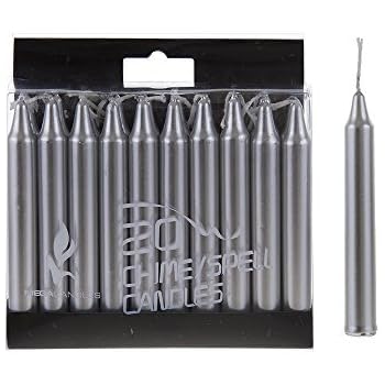 Set Of 20 Unscented Gold Taper Candles | 4" Spell / Chime Candles | Mega Candles Brand