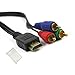 (1.5 Meter) HDMI to 3 RCA or RGB Very High Speed Audio Video AV Cable for HDTV DVD (Black)