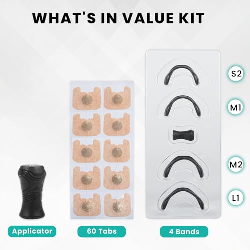 Nozibye Nose Strips Magnetic Nasal Strips for Breathing, Comfortable & Strong Adhesion, for Night Use & Sport (Black, 30 Pairs)