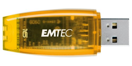 EMTEC C400 Candy II Series 16 GB USB 2.0 Flash Drive (Orange)