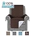 Flamingo P 100% Waterproof Recliner Chair Covers Quilted Reclining Chair Slipcover Furniture Protector Pet Couch Covers with Non Slip Backing, Seat Width Up to 30 Inch, Brown