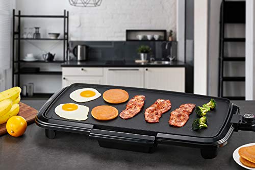image for Kealive Griddle, Family-Sized Electric Grill Griddle 1500W with Drip T
