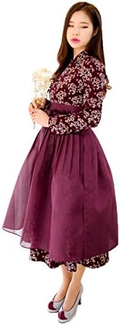 Korean Traditional Dress Casual Style Hanbok Purple