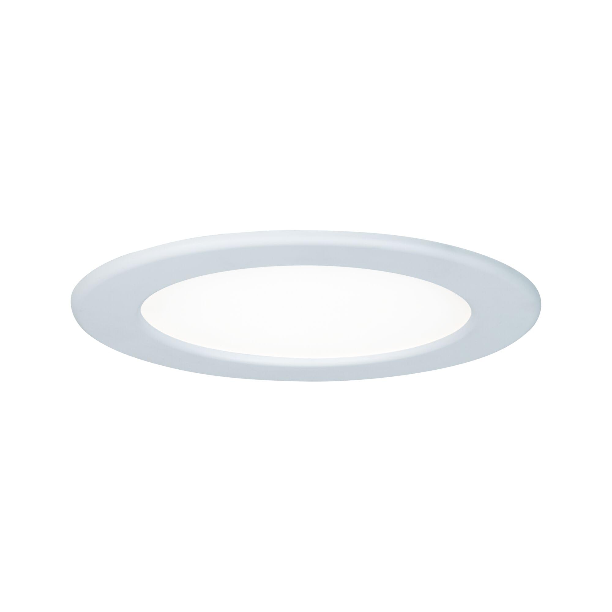 Paulmann 92059 Recessed Panel Round Ceiling Light 12 W Light 4000 K Neutral White LED Panel White IP44 Splashproof Includes Bulb Recessed Light Plastic 12 W, 17 x 17 x 0,5 cm