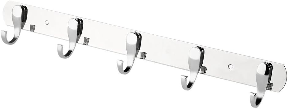 Best Beiyi Stainless Steel 5-Hook Wall Mount Coat Rack