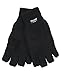 Mens 3M Thinsulate 40 gram Thermal Insulated Black Knit Winter Fingerless Gloves