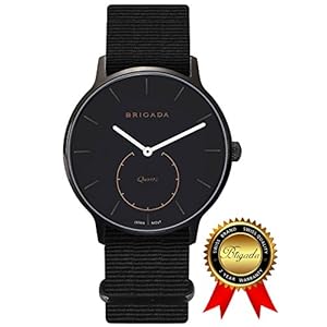 BRIGADA Men’s Watch Minimalist Quartz Wrist Dress Watch Swiss...