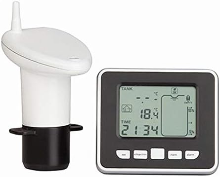 nago0 Tank Level Indicator - Ultrasonic Wireless Water Tank Depth Level Gauge with Temperature Thermo Sensor and LCD Display