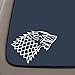 DD027 Stark Wolf Game Of Thrones Inspired Decal Sticker | 7-Inches By 4.8-Inches | Premium Quality White Vinyl