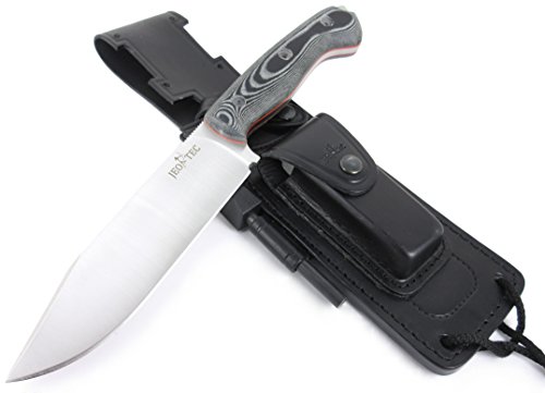 JEO-TEC Nº37 Outdoor, Survival, Hunting Knife - MOVA Stainless Steel - Multi-positioned Leather Sheath - Handmade in Spain