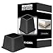 DuraCasa Bed Risers, Raises Your Bed or Furniture To Create an Additional 3 Inches of Storage! Reinforced New Heavy-Duty Design To Hold Over 2000 LBS! Desk, Sofa, and Chair Lift (Set of 4 Risers)
