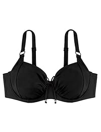 Bikini sin relleno para dama, talla grande, con alambre, FIJI D17026A