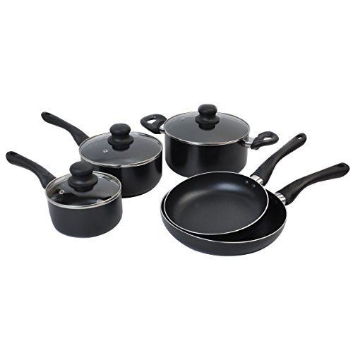 Click Here to See More Images Costzon New 8-Piece Nonstick Cookware Set