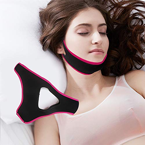 Anti Snoring Chin Strap Device - Advanced Snoring Solution Scientifically Designed - Adjustable Snore Reducing Aids for Men & Women (Red) - Thumbnail 5