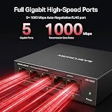 MERCUSYS MS105GS 5 Port Gigabit Ethernet Switch Metal Case Desktop Wall Mount view 3