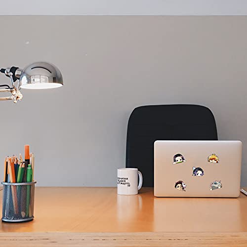 6 PCS Slayer Demon Laptop Stickers Nezuko Anime Car Accessories Funny Cute Vinyl Sticker for Water Bottle/Skateboard/Bike/Hard Hat/Computer/Phone Waterproof Decals Gifts for Adults &Teens