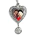 First Christmas Together Picture Ornament 2025 - Silver Filigree Heart Shaped Photo Ornament - Xmas Picture Ornaments - Measures 4.75