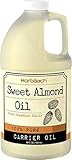 Horbaach Sweet Almond Oil 64 fl oz 100% Pure | for Hair, Face & Skin | Expeller Pressed | Vegetarian, Non-GMO