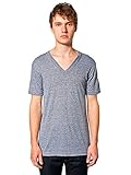 American Apparel  Unisex Tri-Blend Short Sleeve V-Neck, Athletic Grey, Large